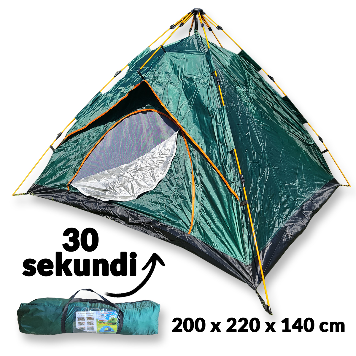 Šator za kampiranje - spreman u 30 sekundi Front 1