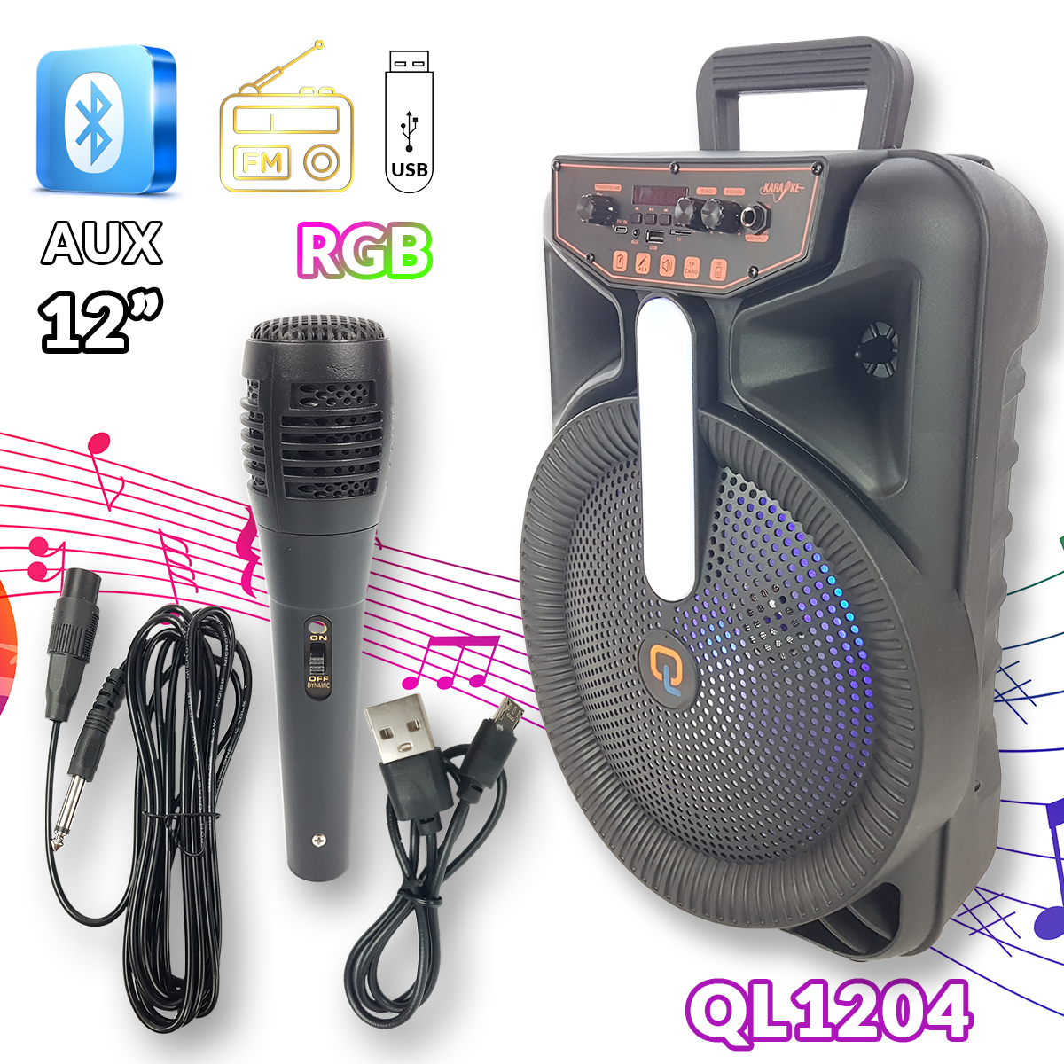 Karaoke Bluetooth zvučnik QL1204 Front 1