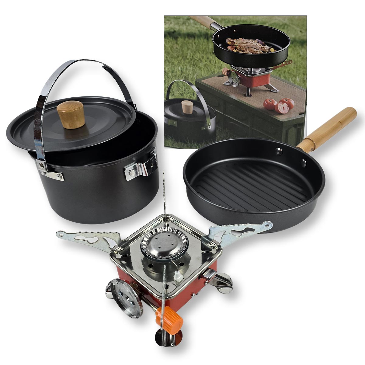 Plinski plamenik sa lončićem i tavom G565 Front 1