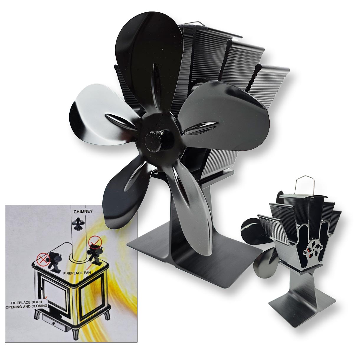 Ventilator za kamin termoelektrični G594 Front 1