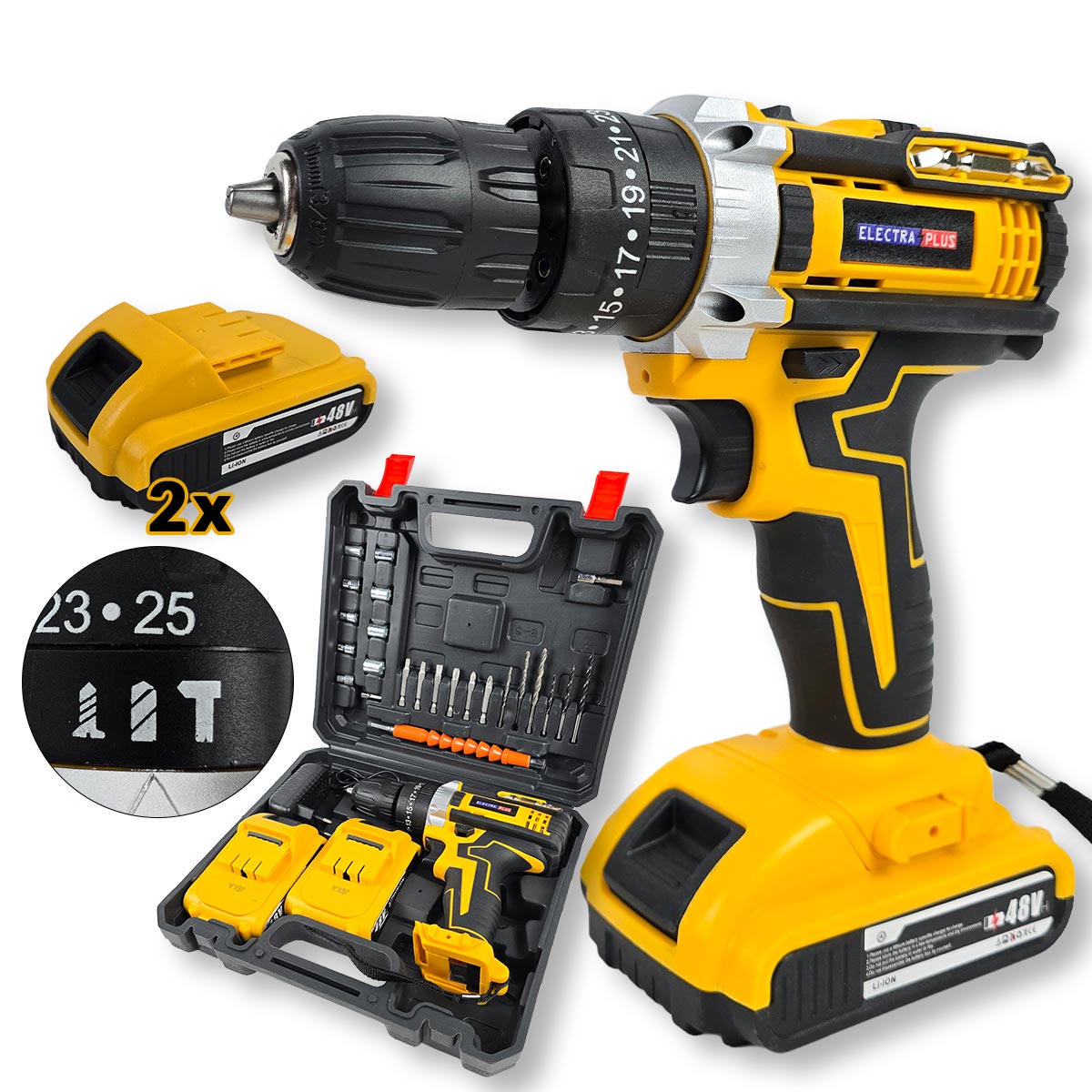 Aku bušilica sa setom alata - Electra Plus Front 1