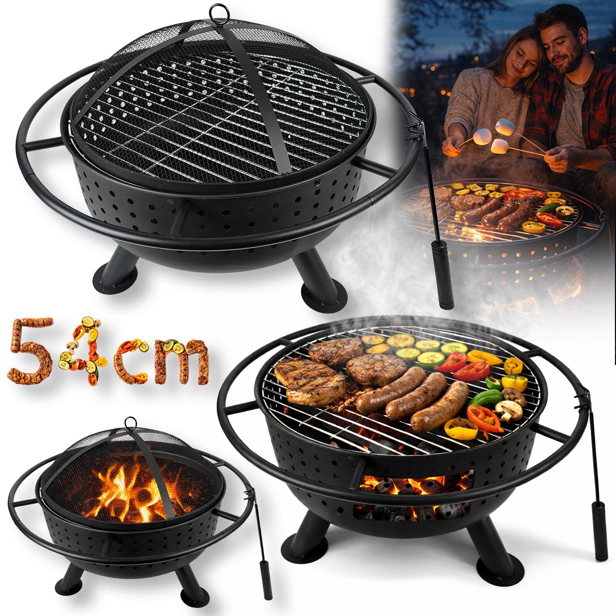 Vrtni roštilj i ognjište 54cm G732 Front 1