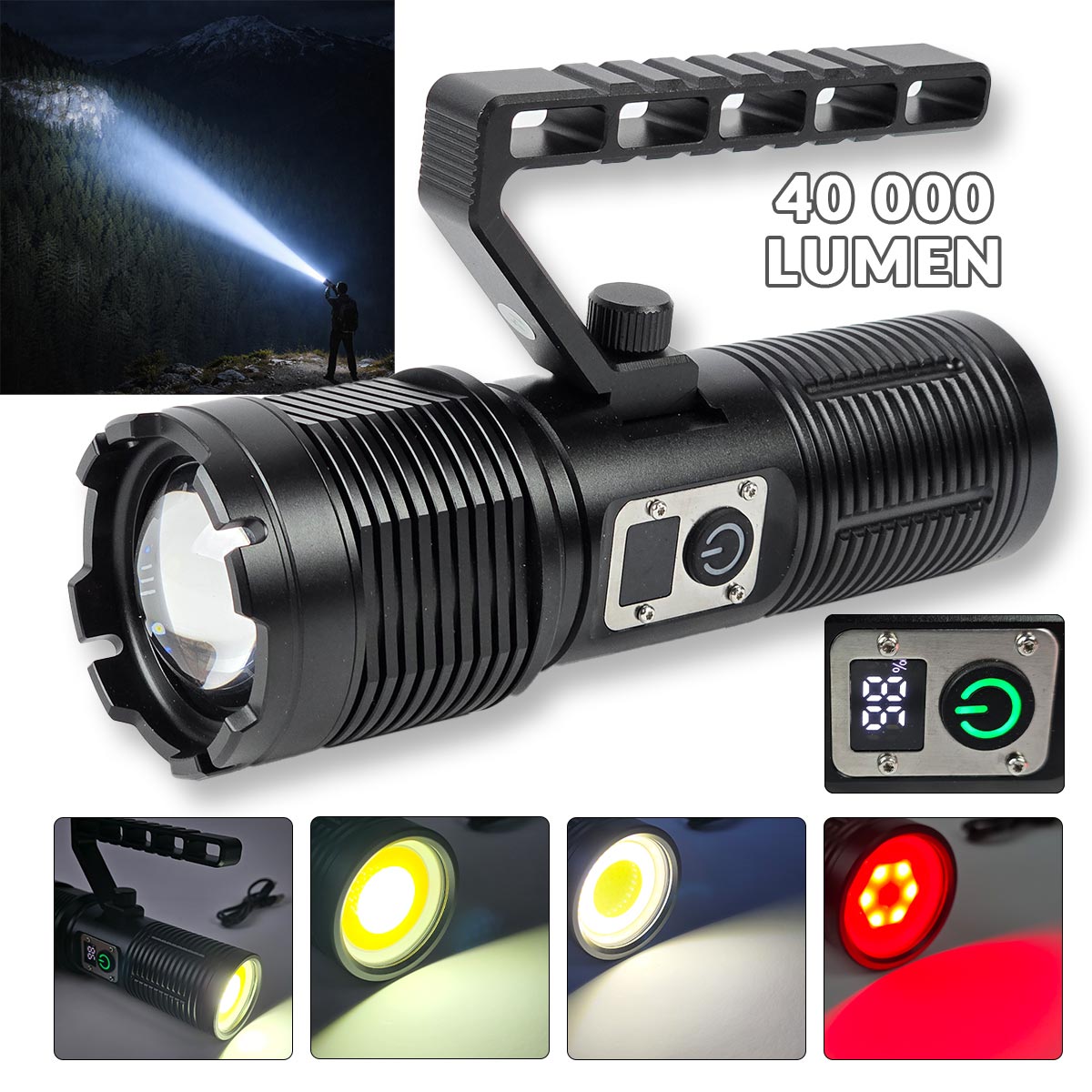 XXL metalna LED svjetiljka G643 Front 1