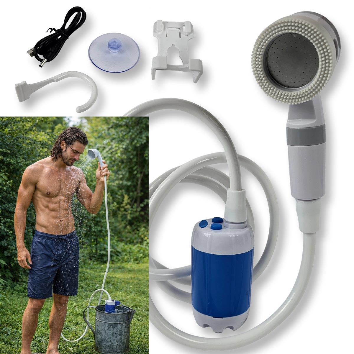 Baterijski set za tuširanje G715 Front 1