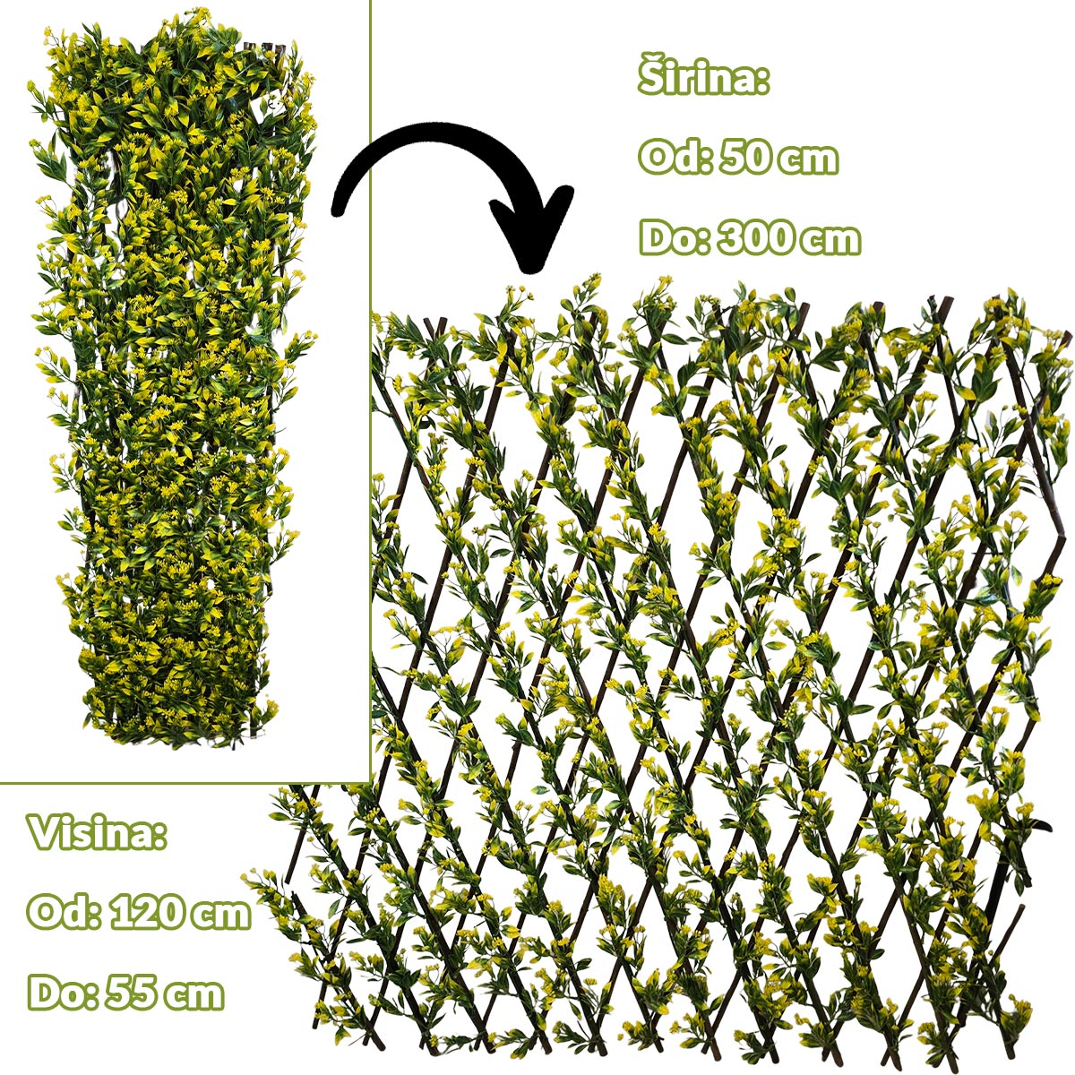 Umjetna ograda - cvijeće G703 Front 1