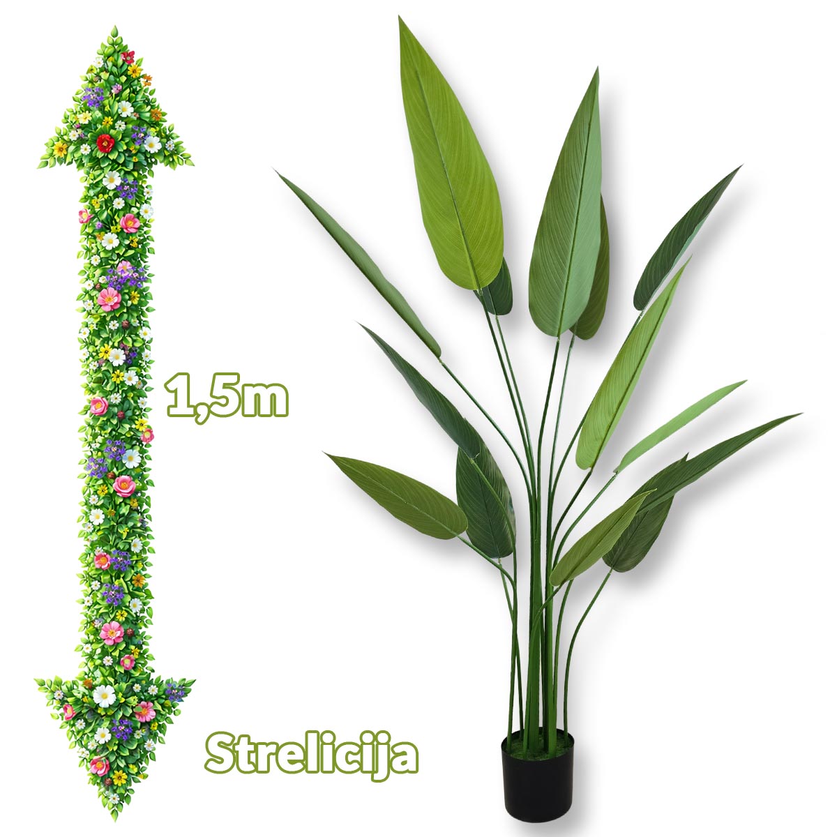 Umjetni cvijet - Strelicija 1,5m G706 Front 1