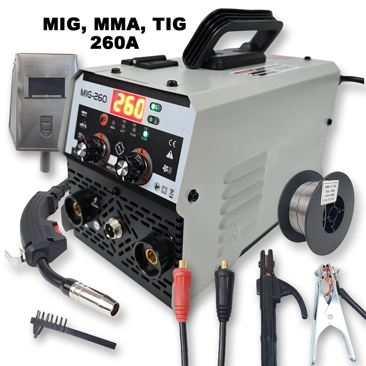 Electra inverter MIG, MMA, TIG 260A BX015 Front 1