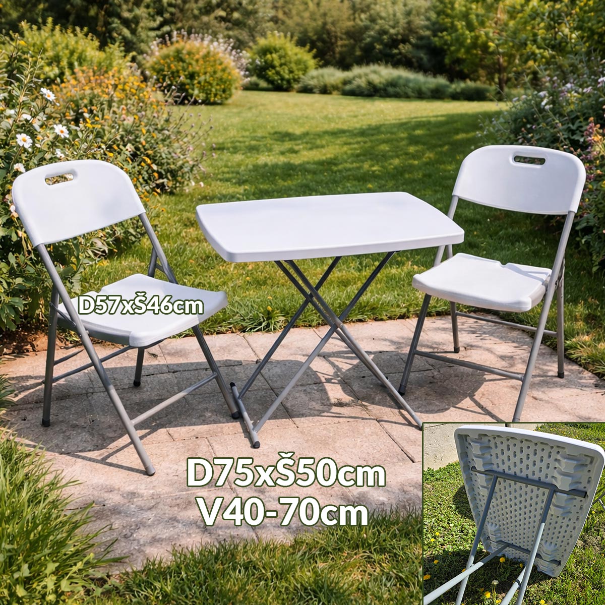 PVC vrtni stol sa 2 stolice G663 Front 1 (1)