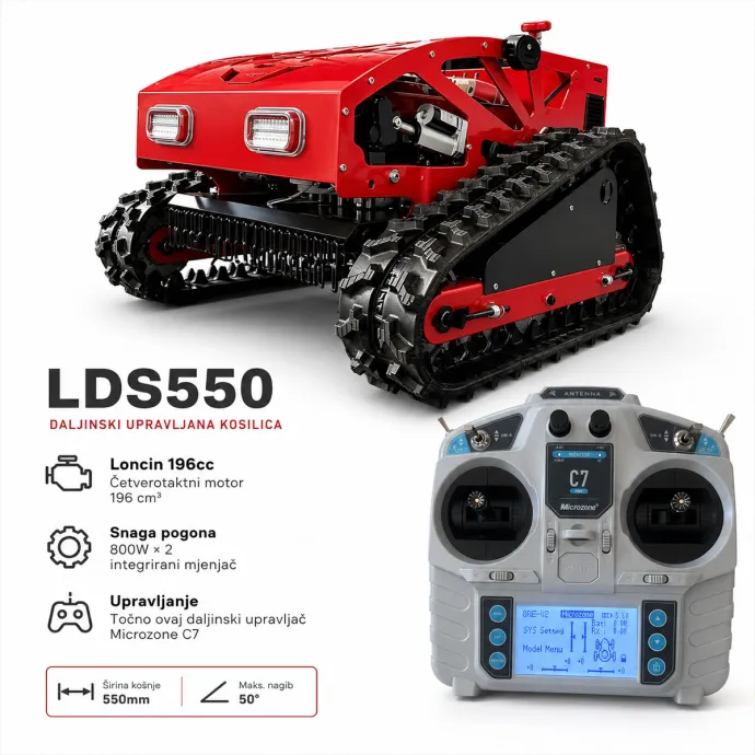 Samohodna kosilica na gusjenicama LONCIN četverotaktni motor LDS550