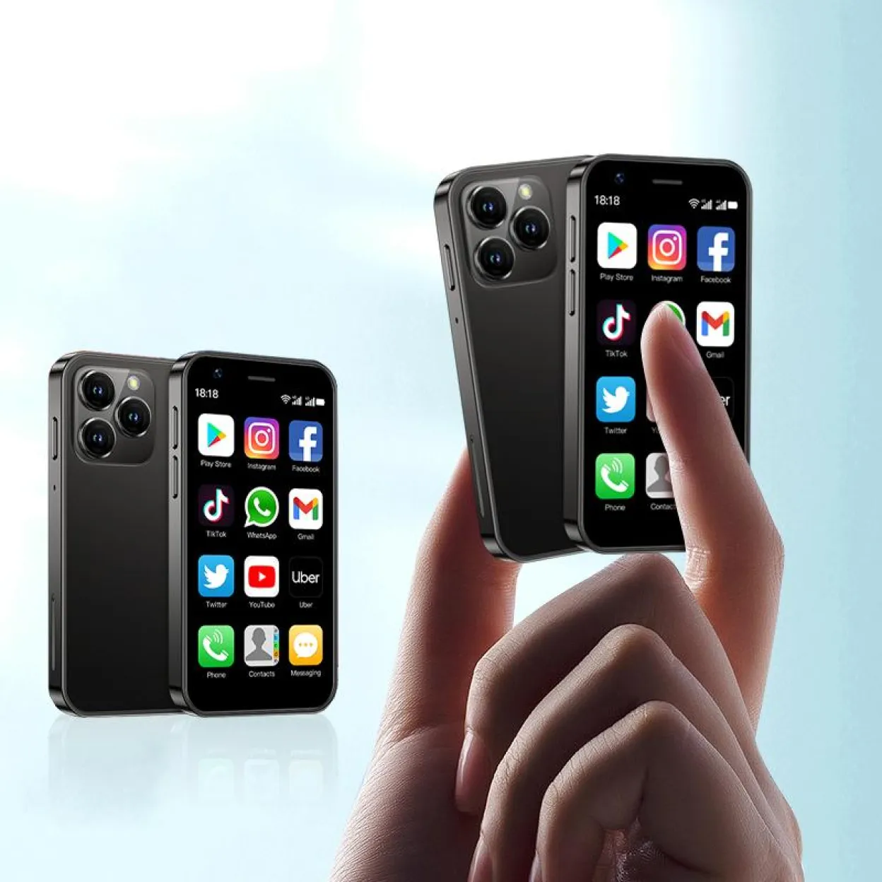 SOYES mini pametni telefon crne boje