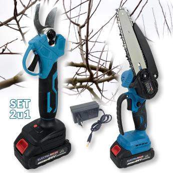 Aku set 2u1 Electra Plus - škare i pila EL004 Front 1