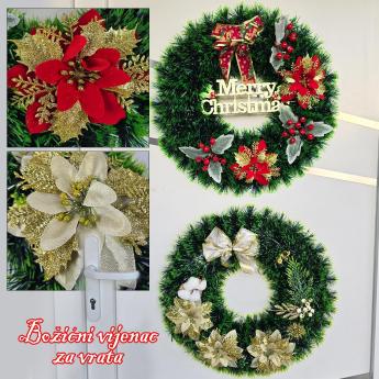 Božićni vijenac za vrata 50cm - 2 modela (1)