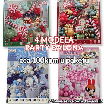Party setovi balona cca 100 komada Front 1
