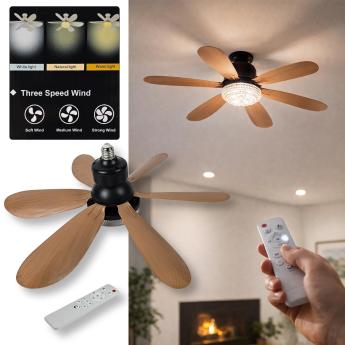 2u1 LED svijetlo i ventilator E27 prihvat G642 Front 1