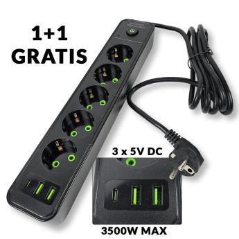 Produžni kabel sa 3x USB izlaza G623 Front 1